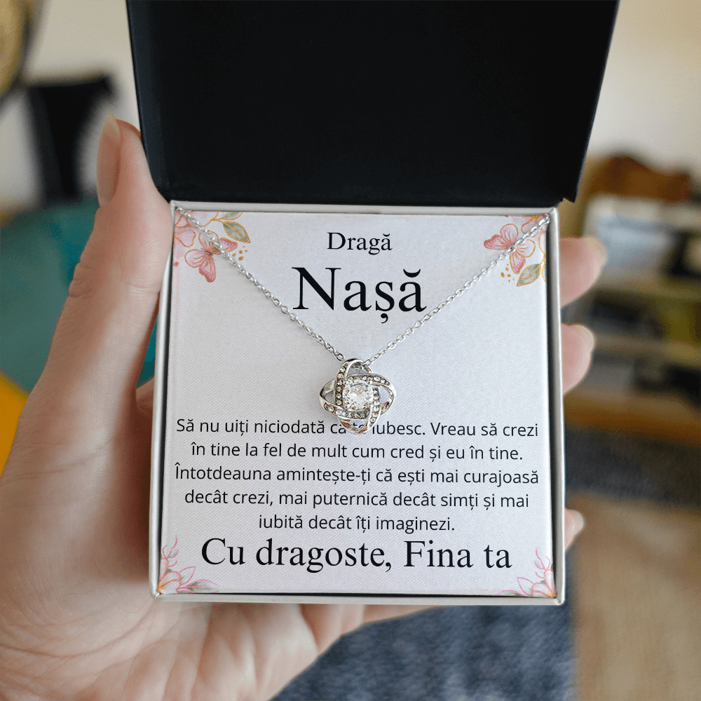 Cadou pentru draga mea nasa  - Colier Love Knot