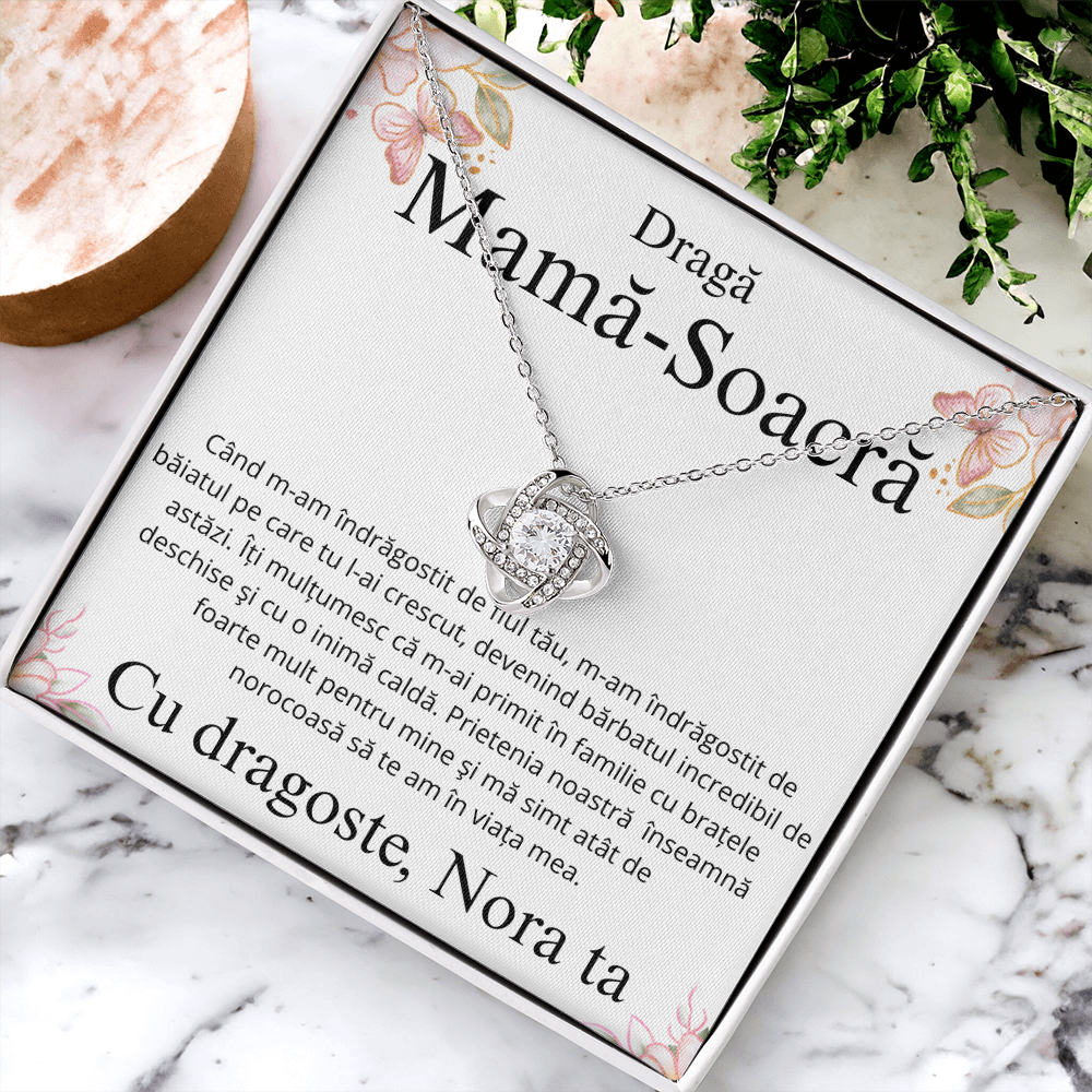 Cadou pentru draga mea mama soacra  - Colier Love Knot