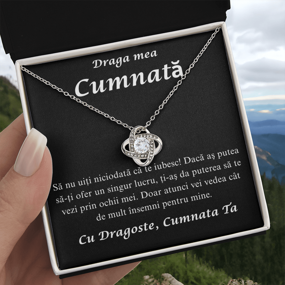 Cadou pentru cumnata mea draga  - Colier Love Knot