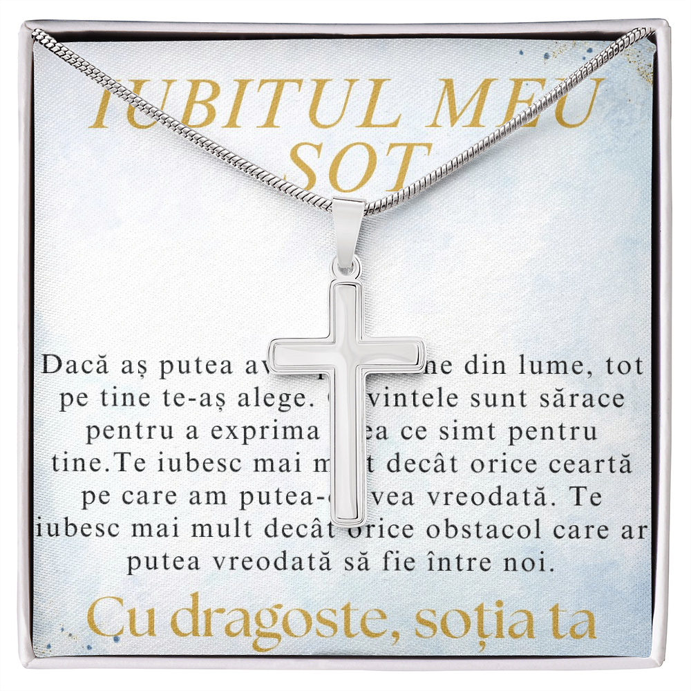 Cadou Pentru sotul meu drag - Lănțișor Cruce
