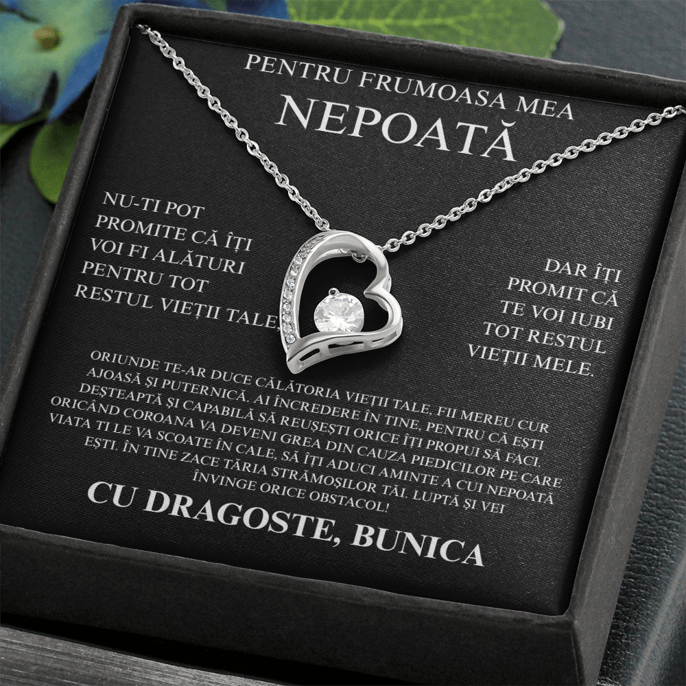 Cadou Pentru nepoata mea  draga   - Colier inimă Love