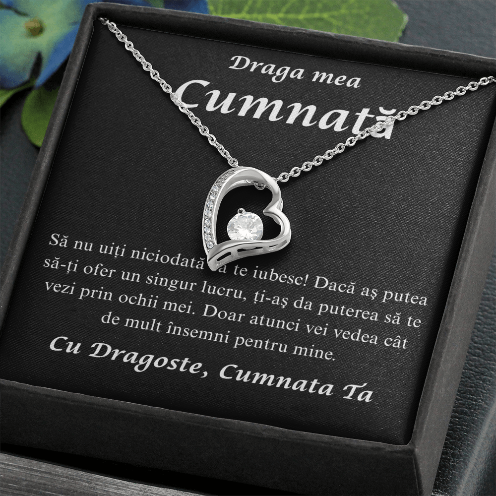 Cadou Pentru cumnata mea draga   - Colier inimă Love